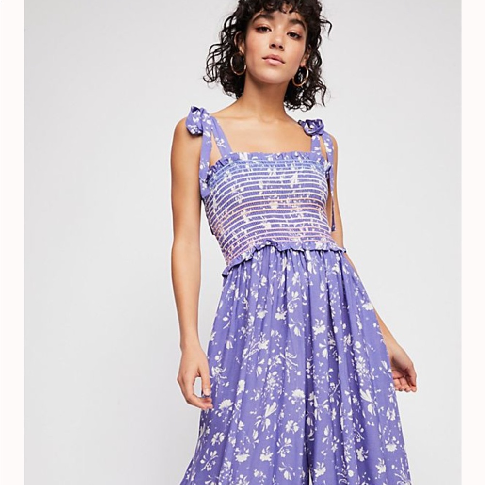 Free People multicolor jumpsuit with wide leg